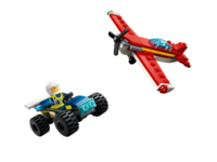 30664-2 City Police Off-Road Buggy Car and 3in1 Red Plane