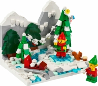 40564 Wintertafereel met elfen
