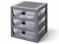 5006608 3-Drawer Storage Rack – Gray