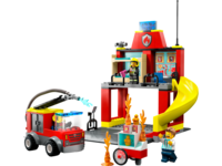 60375 De Brandweerkazerne en de Brandweerwagen