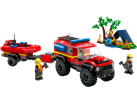 60412 4x4 Fire Truck with Rescue Boat
